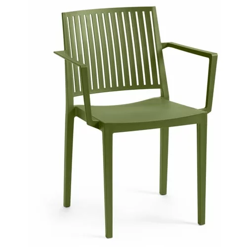 Rojaplast Zelena plastična vrtna stolica Bars -