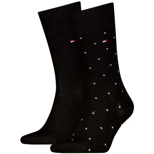 Tommy Hilfiger Two Pack Knitted Dot Socks Black Crna