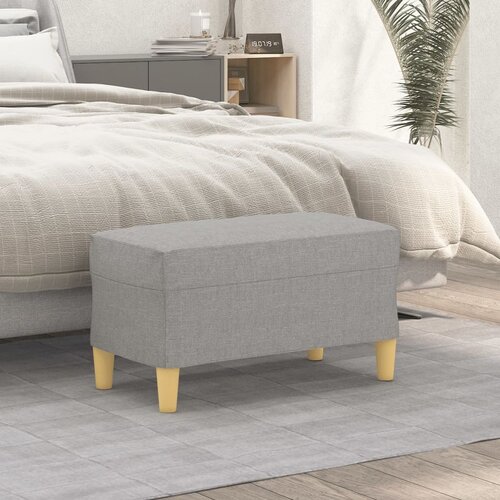  Klupa svjetlosiva 70 x 35 x 41 cm od tkanine Cene