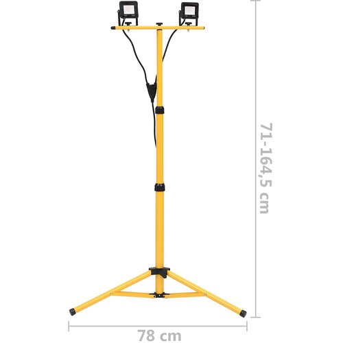  LED reflektor sa stativom 2 x 10 W topli bijeli Slike