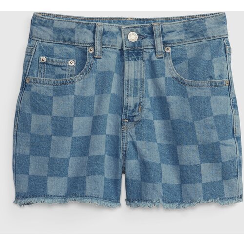 GAP Kids Denim Shorts High Rise Girlfriend Washwell - Girls Cene