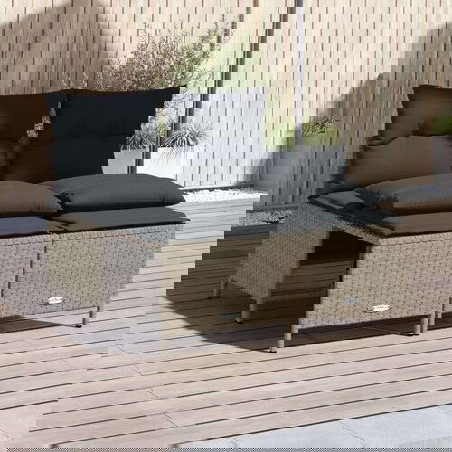  4-dijelni set vrtnih sofa s jastucima svijetlosivi poliratan Cijene