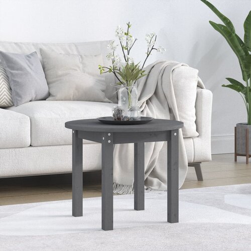 vidaXL Stolić za kavu sivi Ø 55x45 cm od masivne borovine Cijene