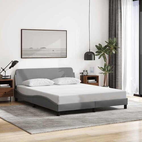  Okvir za krevet Dover svjetlosivi 152x203 cm od tkanine Cijene