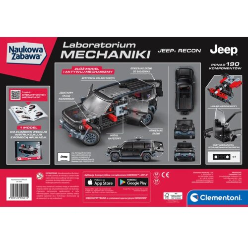  Znanost i igra Mehanika Laboratorij Jeep Recon Poljska verzija Clementoni 50401 Slike
