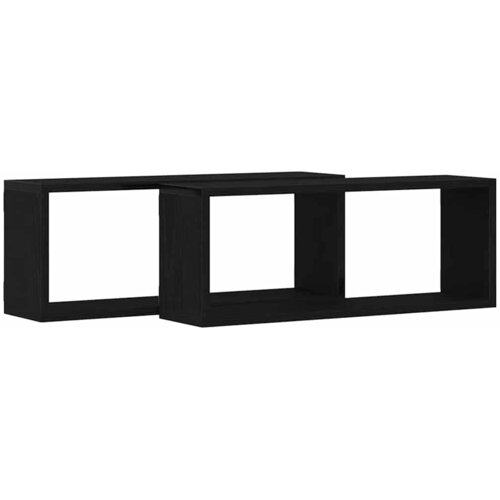 Police na zidu s policom Zidne 2 pcs Crni hrast 60 x 15 x 23 cm Slike