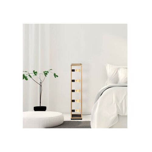 Opviq podna lampa Kafes 13745, 21 x 21 x 102 cm, 250 cm kabl, E27, zlatne boje Slike