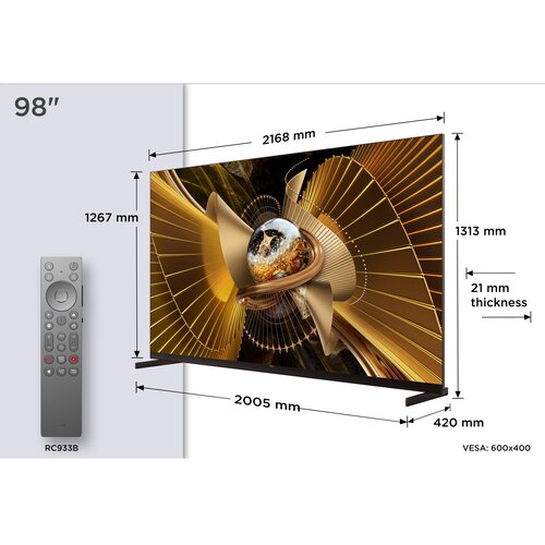 Tcl 98X11L 4K SQD-Mini LED TV 248 cm (98&amp;quot;) Slike