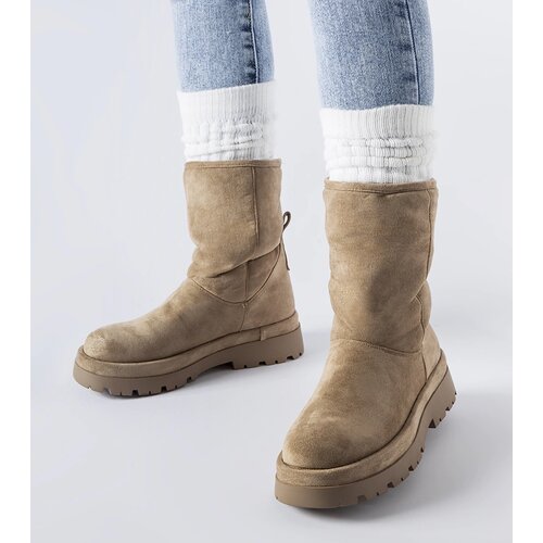 Gemre Brown insulated ankle boots with chunky sole Flavia Cene