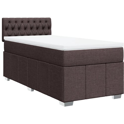 vidaXL Krevet s oprugama i madracem tamnosmeđi 80x200 cm od tkanine Cijene