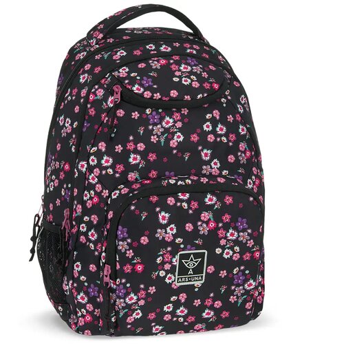 Ars Una pearl blossom black cvjetni AU-6 školska torba, ruksak 34x45x26cm Cene
