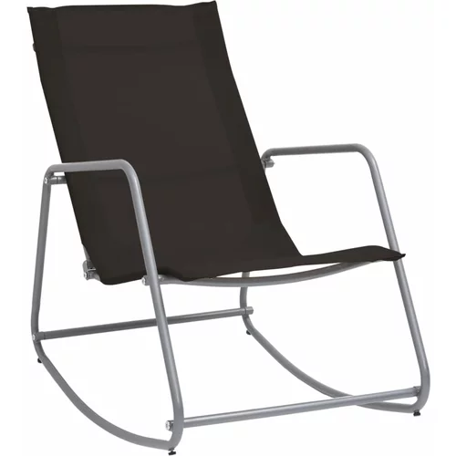 vidaXL Vrtni gugalni stol črn 95x54x85 cm tekstil, (20658508)