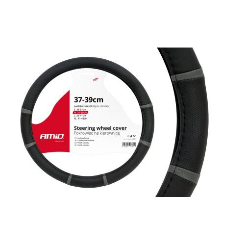 Amio Prevleka za volan s sivo črto M (37-39cm) Slike