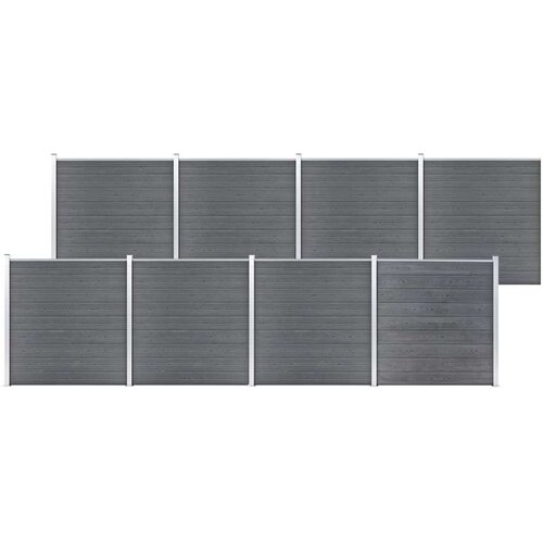 vidaXL vrtna ograda WPC 1391 x 186 cm siva Cene