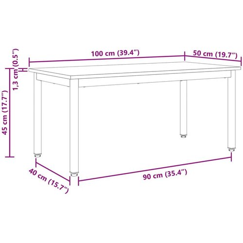  Stolić za kavu Dimni hrast 100 x 50 x 45 cm Konstruirano drvo Slike
