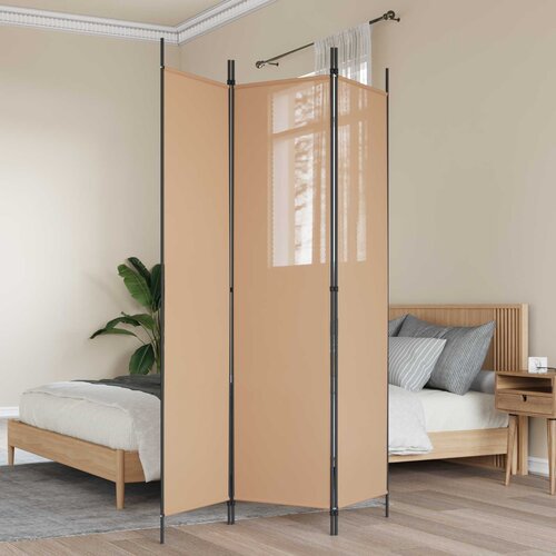  3-panelni pregradni zid Bež 150 x 200 cm Tkanina Slike