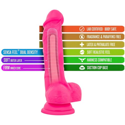 Blush Neo &amp;ndash; dildo z vakuumskim podstavkom &amp;ndash; 19 cm (roza) Slike