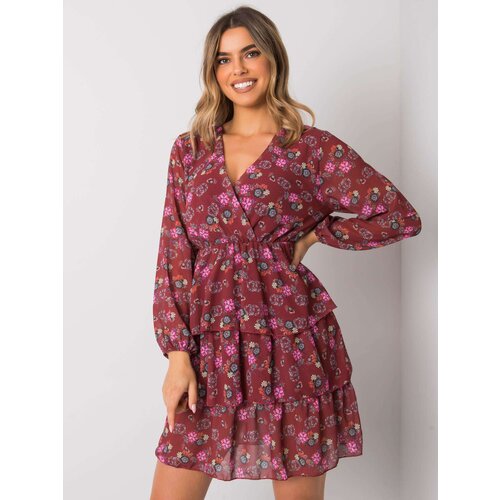 RUE PARIS Dress-WN-SK-21049.38X-burgundy Cene