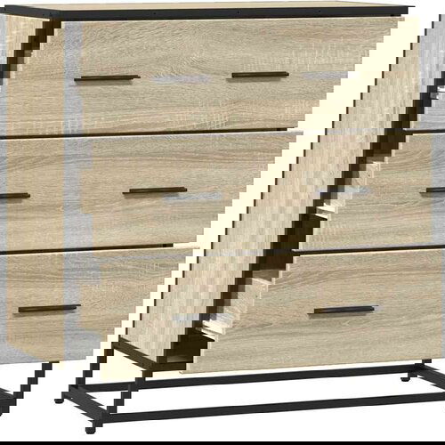 vidaXL Komoda boja hrasta 68x35x76 cm konstruirano drvo i metal Cijene