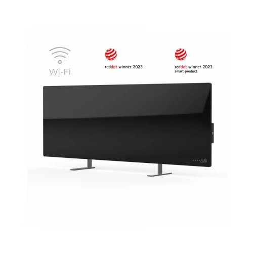 Aeno Premium Eco Smart Heater, 700W, Tempered glass, Infrared+convection heating type, Plug type: Europe (E/F type), BLACK Cene