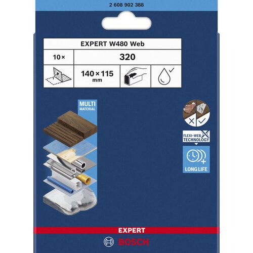 Bosch Brusna mreža Expert 2608902388, W480, G320, 10 komada Cene