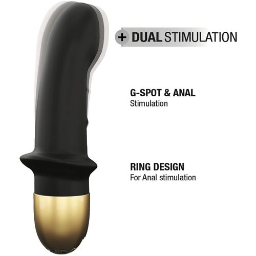 Dorcel Mini Lover 2.0 - vibrator na baterije, G-točka (crno-zlatni) Slike
