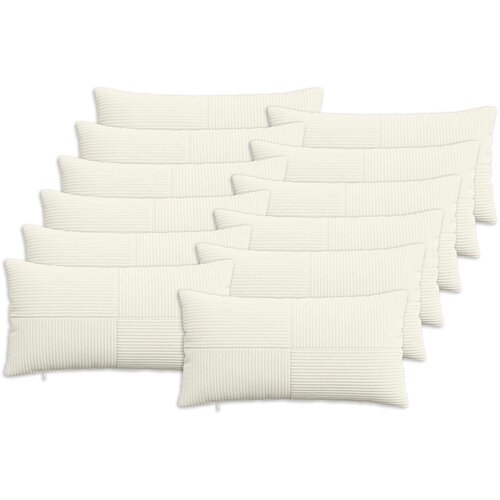  Presvlaka za jastuk 12 pcs ALMELO Krem 40 x 80 cm Kord Cene