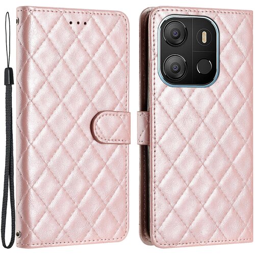 INORCO Za Tecno Pop 7 Stitching Line Rhombus telefonska torbica PU usnjena denarnica, stojalo, zaščitni pokrov, (22033672) Cene