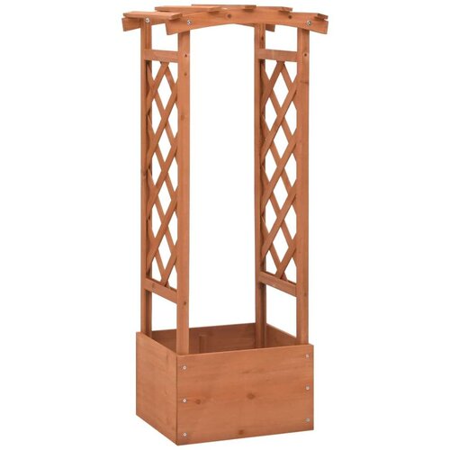 VidaXL re&amp;scaron;etkasta sadilica s lukom 49 x 39 x 117 cm masivna jelovina Slike