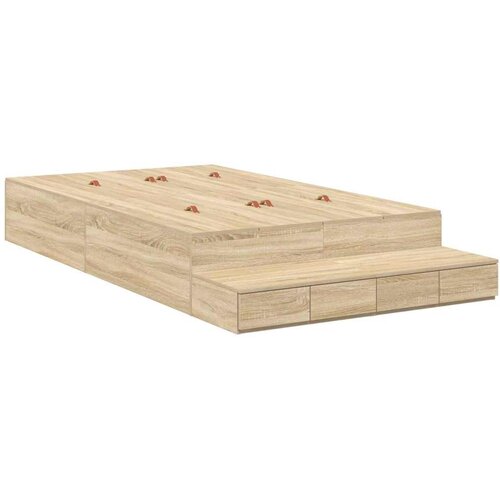  Krevet s ladicama Sonoma hrast 120 cm Konstruirano drvo Slike