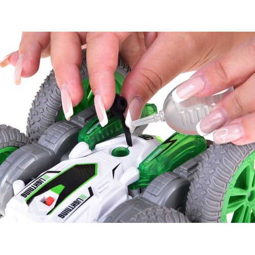  upravljani SUPER BRZI AUTOMOBIL ZA KASKADERSKE AKROBATERIJE - para i svjetlo RC0729 Slike