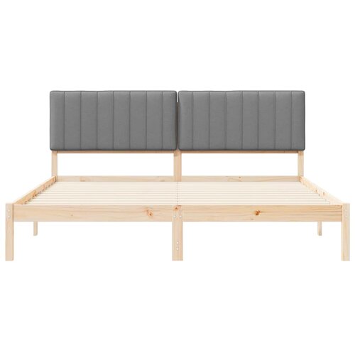  Krevetni okvir s tapiciranim uzglavljem Svijetlo siva Svjetlosiva 205.5 x 185.5 x 84.5 cm Slike