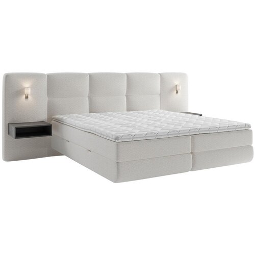 Esposa postelja boxspring 180 cm x 200 cm , tekstil naravne barve Cene