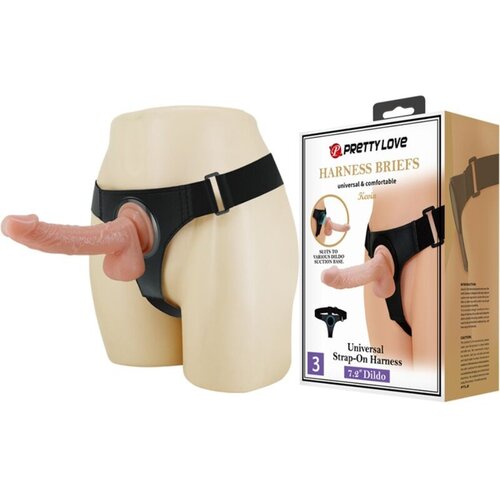 Pretty Love HARNESS BRIEFS UNIVERSAL HARNESS WITH DILDO KEVIN 19 CM NATURAL Cijene