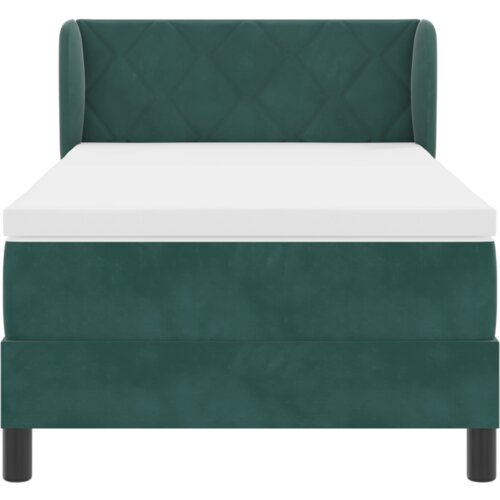 Box Spring krevet s madracem tamnozelena 100x200 cm bar&amp;scaron;un Slike