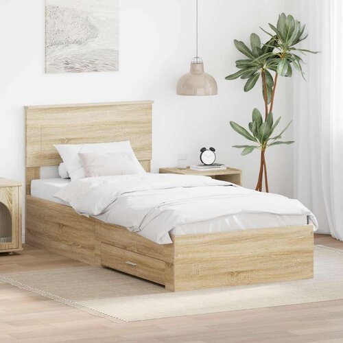  Okvir za krevet s uzglavljem Sonoma hrast 90 x 200 cm Cene