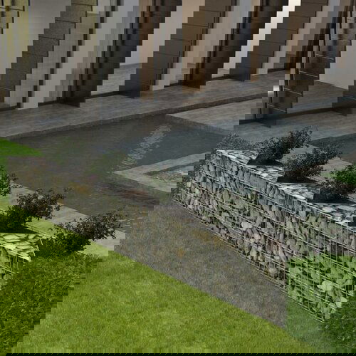 VidaXL gabionska ko&amp;scaron;ara od pocinčanog čelika 300 x 30 x 50 cm Slike