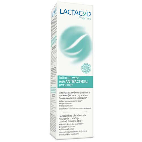 Lactacyd antibacterials intimna nega sa antibakterijskim dejstvom, 250 ml + vlažne maramice Slike