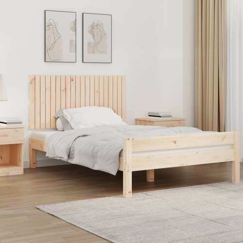 VidaXL Stensko posteljno vzglavje 127,5x3x60 cm trdna borovina Slike