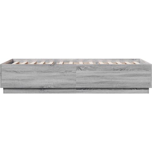  Okvir za krevet s LED svjetlima boja hrasta 90 x 200 cm drveni Slike