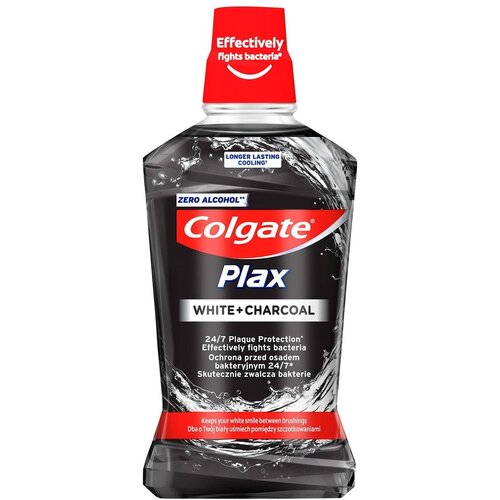 Colgate Tečnost za ispiranje usta Plax white + charcoal 500ml Cene