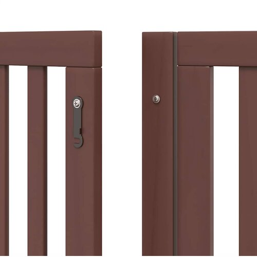  Vrata za pse s vrata&amp;scaron;cima 6 panela sklopiva 480 cm drvo topole Smeđa 80 x 60 x 2 cm Slike