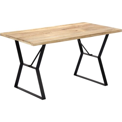 VidaXL blagovaonski stol od masivnog drva manga 140 x 80 x 76 cm Slike