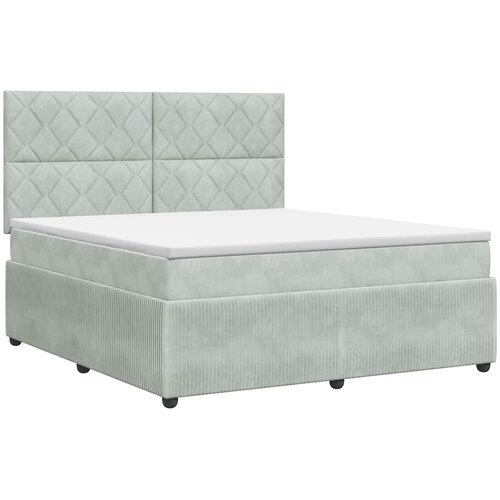  Boxspring krevet s madracem Svjetlosiva 160 x 200 cm Bar&amp;scaron;un Slike