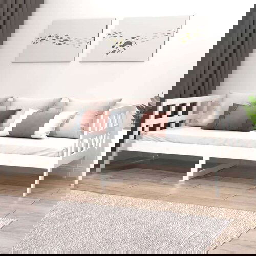  Dnevna postelja bela trdna borovina 90x190 cm, (20647146) Slike