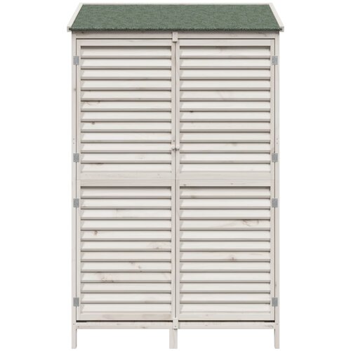  Vrtna &amp;Scaron;upa Bijela 106 x 56 x 176,5 cm Čvrsto drvo jele Slike