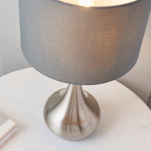 Endon 61192 - prigu&amp;scaron;iva stona lampa PICCADILLY 1xE14/40W/230V mat hrom/siva Slike