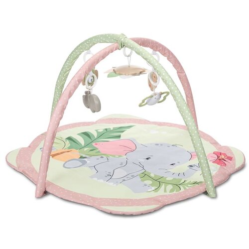 Lorelli podloga za igru Safari Friends Elephant Pink 93 x 93 cm Slike