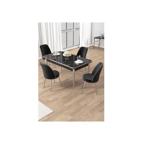 Hanah home trpezarijski set, 5 dijelova, crni Cijene