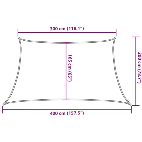  Jedro za za&amp;scaron;titu od sunca 160 g/m&amp;sup2; antracit 3/4 x 2 m HDPE Slike